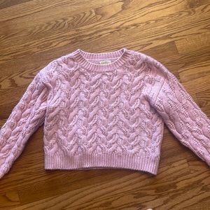 Jessica Simpson Cable Knit Cropped Sweater